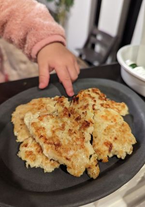 子供食べる　れんこん　蓮根　ハンバーグ-レシピのメイン写真