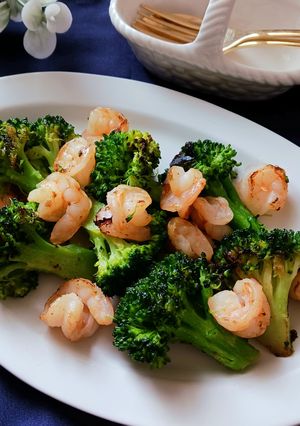 ブロッコリーとエビのフランス料理エチュベ-レシピのメイン写真