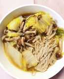 白菜と しめじ エノキの味噌中華スープ✾