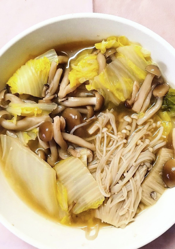 白菜と しめじ エノキの味噌中華スープ✾-レシピのメイン写真