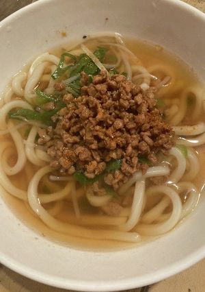 大豆のお肉レトルトミンチで肉うどん風-レシピのメイン写真