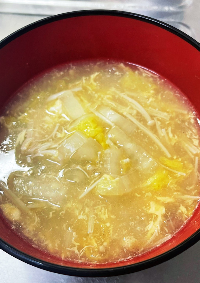 白菜とキノコと卵のとろとろ中華スープ-レシピのメイン写真