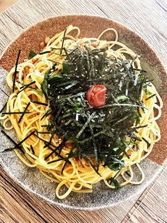 納豆梅しそ和風パスタ-レシピのメイン写真