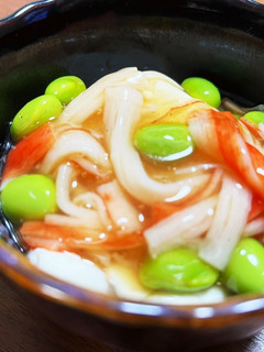 簡単 豆腐のカニかま枝豆あんかけ-レシピのメイン写真