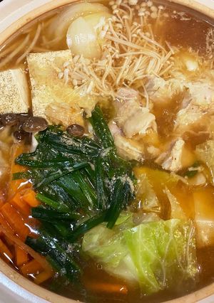 鶏がらスープとお味噌のあったか鍋！-レシピのメイン写真