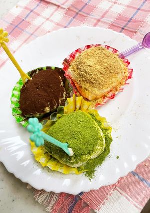 福よ来い〜☆雪見大福☆ きな粉抹茶ココア-レシピのメイン写真