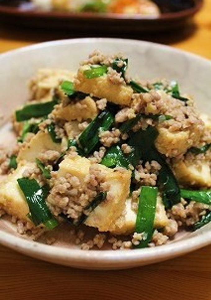 厚揚げとにらのピリ辛味噌炒め-レシピのメイン写真