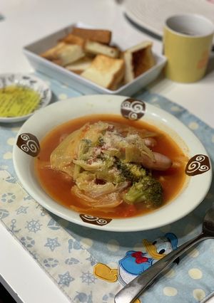 ブロッコリーとキャベツの冬ポトフ-レシピのメイン写真
