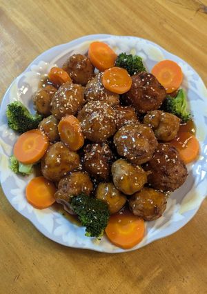 適当 肉団子の甘酢あん掛け-レシピのメイン写真