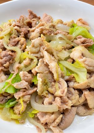 豚肉とキャベツ・玉ねぎの香味カレー炒め-レシピのメイン写真