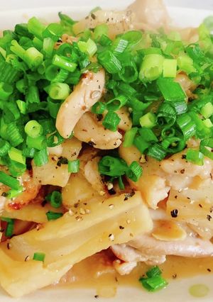 チキンと蓮根のバターぽん酢炒め-レシピのメイン写真