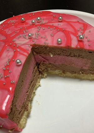 チョコとフランボワーズのミラーケーキ-レシピのメイン写真