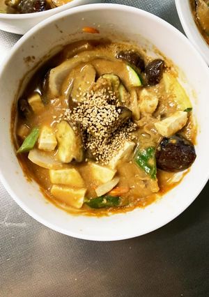 茄子椎茸簡単きな粉コク旨味噌味八宝菜風-レシピのメイン写真