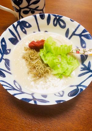 レタスとちりめんじゃこのオートミール粥-レシピのメイン写真