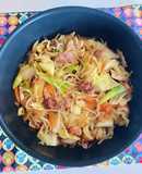 食べ過ぎ前日飯●焼肉のタレで野菜蒸し炒め