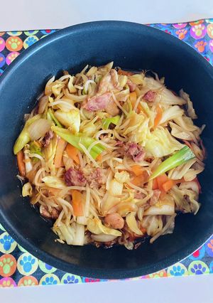 食べ過ぎ前日飯●焼肉のタレで野菜蒸し炒め-レシピのメイン写真