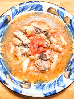 鶏もも肉とトマトの生姜煮をスープ仕立てで-レシピのメイン写真