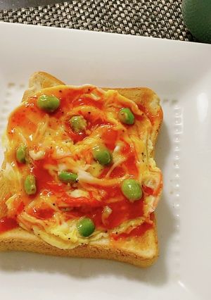 スイチリをかけたオムレツのオープンサンド-レシピのメイン写真