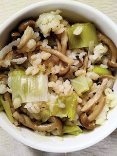 白だしで 長ネギ しめじの 炊き込みご飯-レシピのメイン写真