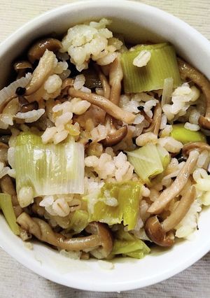 白だしで 長ネギ しめじの 炊き込みご飯-レシピのメイン写真