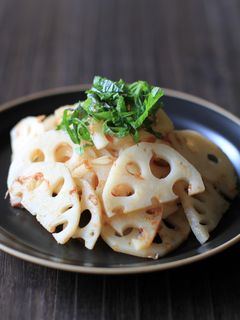 レンジであと一品!れんこんの梅おかか和え-レシピのメイン写真