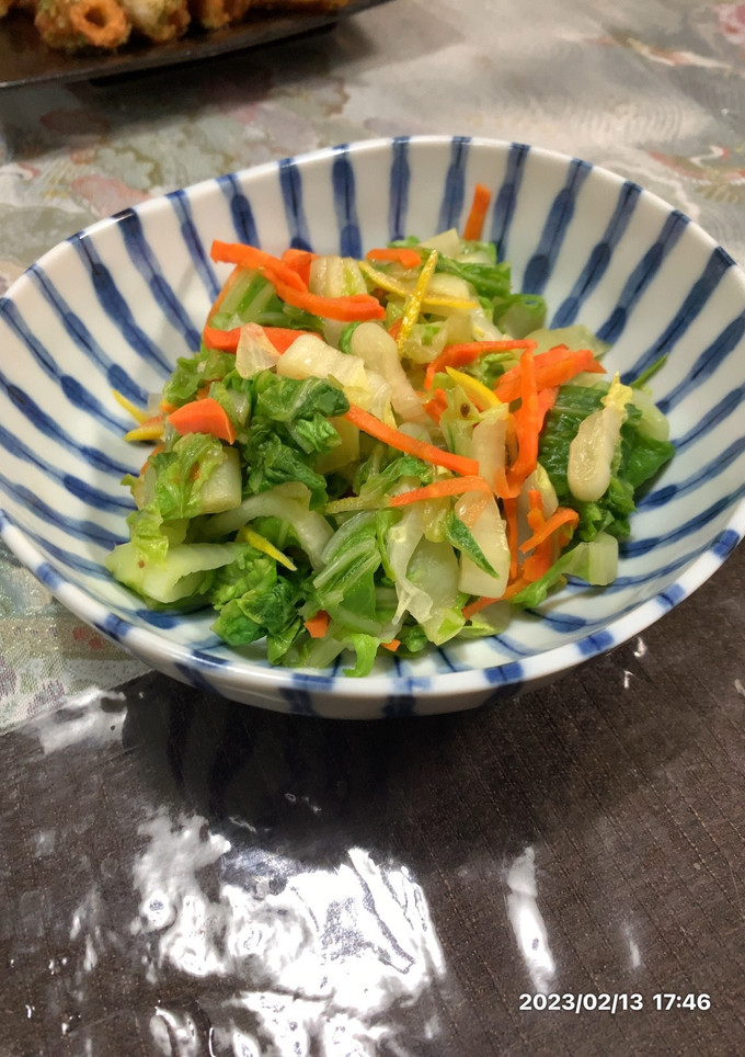 白菜とにんじんの和え物　柚子版-レシピのメイン写真