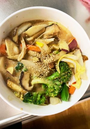 お一人様☆きな粉コク旨根菜たっぷり野菜炒-レシピのメイン写真