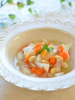 大豆と野菜たっぷり☆食べるスープ-レシピのメイン写真