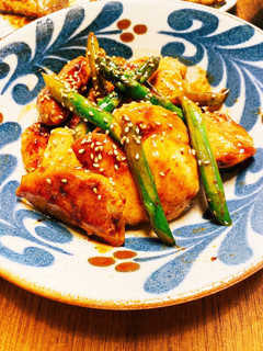 塩麹で柔らか鶏むね肉とアスパラ炒め☆-レシピのメイン写真