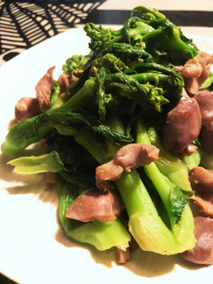 なばなと砂ずりの炒め物-レシピのメイン写真
