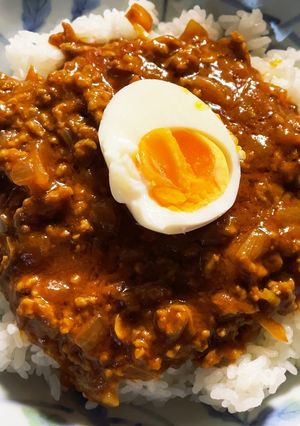 キーマカレー （卵のせ）-レシピのメイン写真