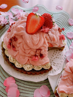 ☆桜と抹茶のいちご入りタルト☆-レシピのメイン写真