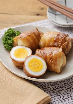 お弁当にも!肉巻きゆで卵-レシピのメイン写真
