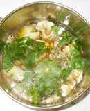 白身魚たら大豆スープ♪補脾益気・理気去湿