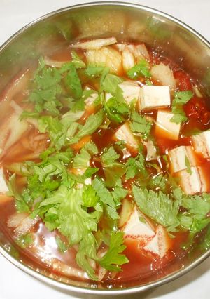 豆腐トマトスープ♪体がだるい胃の不快感に-レシピのメイン写真