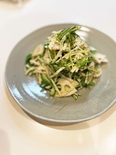 シャキシャキ♡蓮根と水菜の胡麻マヨサラダ-レシピのメイン写真