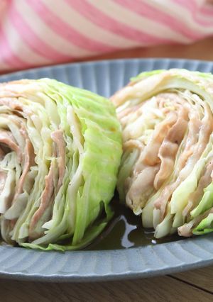 春キャベツと豚肉の楽うまレンジ蒸し-レシピのメイン写真