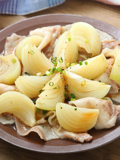 レンジで!新玉ねぎと豚肉のぽん酢かけ -レシピのメイン写真