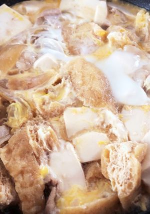 豚肉と崩し豆腐の卵とじ-レシピのメイン写真