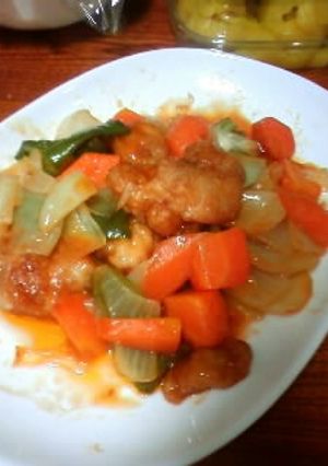 「やさしいお酢」で野菜たっぷり酢豚-レシピのメイン写真