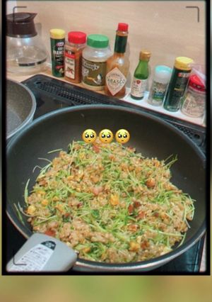 豆苗チャーハン-レシピのメイン写真