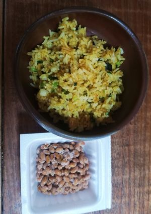 お昼は納豆！カレーチャーハン！❢-レシピのメイン写真