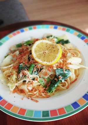 干しエビとレモンのクリームパスタ-レシピのメイン写真