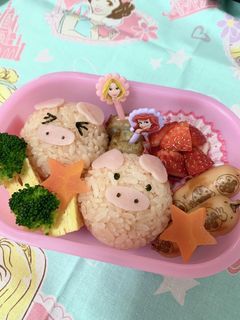 幼稚園子ぶたちゃんおにぎり弁当-レシピのメイン写真