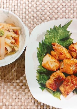 油揚げ大根皮のきんぴらとミニ大根豚肉巻き-レシピのメイン写真