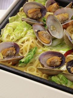 ホットプレートでお手軽ボンゴレパスタ-レシピのメイン写真