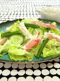 緑の野菜とカニカマの春色サラダ-レシピのメイン写真