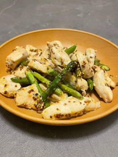 ✨むね肉とアスパラの粒マスタード和え-レシピのメイン写真