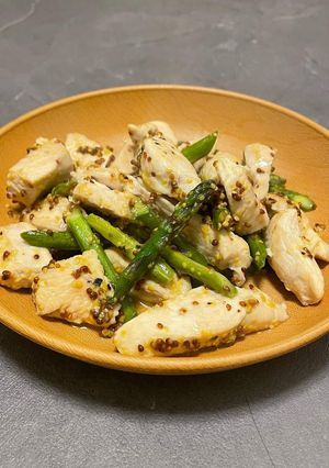 ✨むね肉とアスパラの粒マスタード和え-レシピのメイン写真