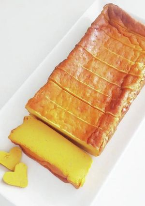 混ぜて焼くだけ！かぼちゃチーズケーキ-レシピのメイン写真